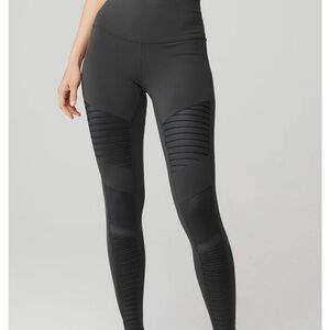 ALO high-waisted Moto leggings in Anthracite